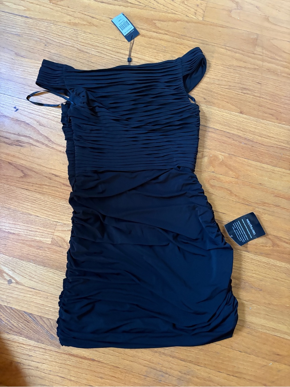 BCBG MaxAzria Ruched Little Black Dress MP NWT